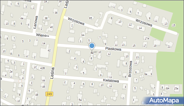 Solec Kujawski, Piaskowa, 8a, mapa Solec Kujawski