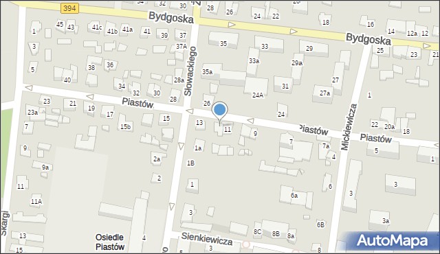 Solec Kujawski, Piastów, 11a, mapa Solec Kujawski