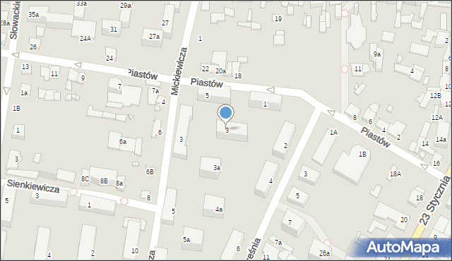 Solec Kujawski, Piastów, 3, mapa Solec Kujawski