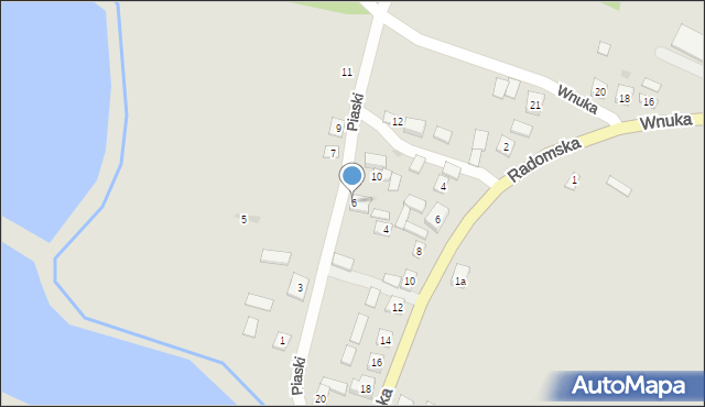 Solec nad Wisłą, Piaski, 6, mapa Solec nad Wisłą