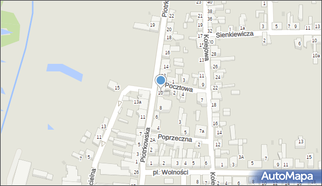 Sompolno, Piotrkowska, 10, mapa Sompolno