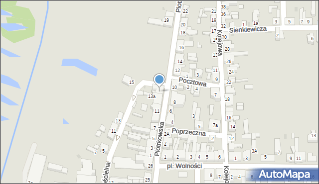 Sompolno, Piotrkowska, 15, mapa Sompolno