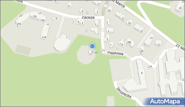 Sopot, Piaskowa, 4-6, mapa Sopotu