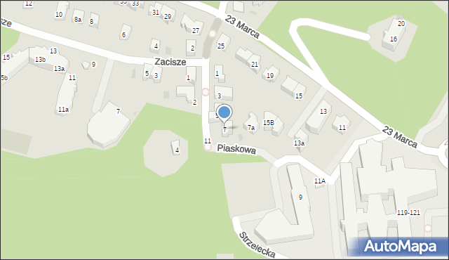 Sopot, Piaskowa, 7, mapa Sopotu