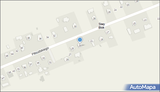 Sośnica, Piłsudskiego Józefa, marsz., 23, mapa Sośnica