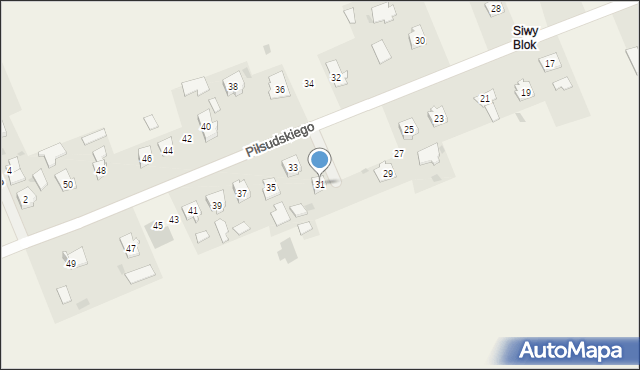 Sośnica, Piłsudskiego Józefa, marsz., 31, mapa Sośnica