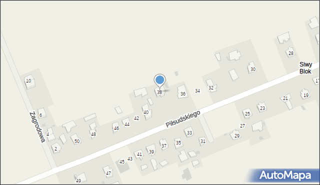 Sośnica, Piłsudskiego Józefa, marsz., 38, mapa Sośnica