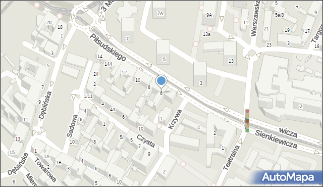 Sosnowiec, Piłsudskiego Józefa, marsz., 6, mapa Sosnowca