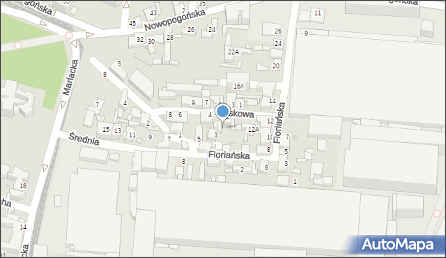 Sosnowiec, Piaskowa, 2A, mapa Sosnowca