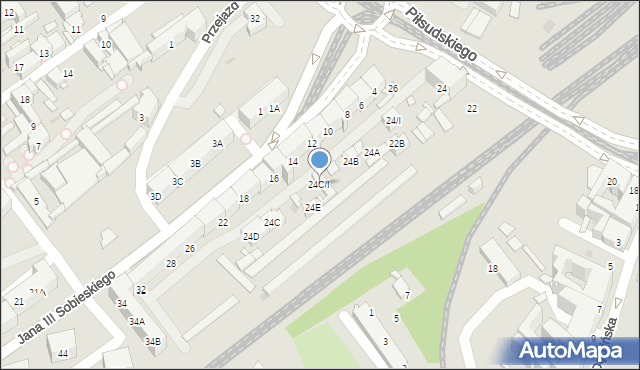Sosnowiec, Piłsudskiego Józefa, marsz., 24C/I, mapa Sosnowca
