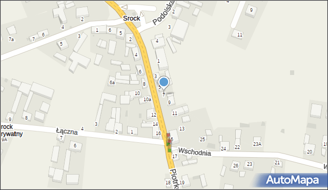 Srock, Piotrkowska, 7, mapa Srock