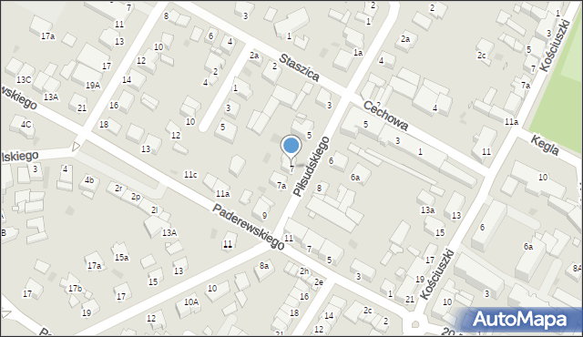 Środa Wielkopolska, Piłsudskiego Józefa, marsz., 7, mapa Środa Wielkopolska