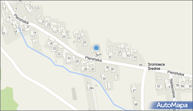 Sromowce Niżne, Pienińska, 29, mapa Sromowce Niżne