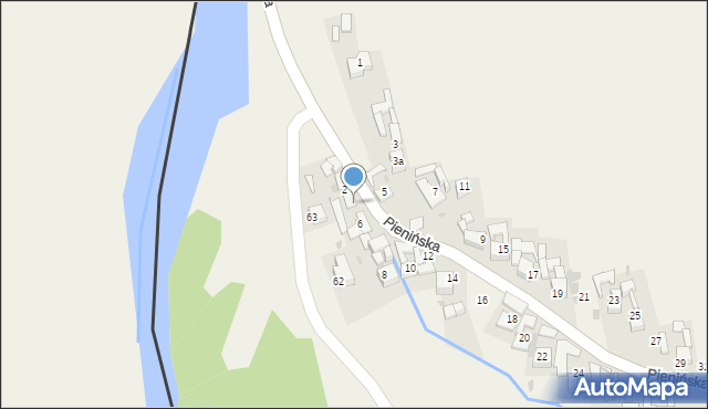 Sromowce Niżne, Pienińska, 4, mapa Sromowce Niżne