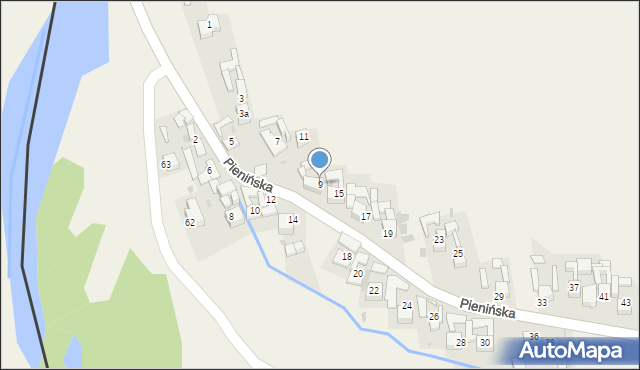 Sromowce Niżne, Pienińska, 9, mapa Sromowce Niżne