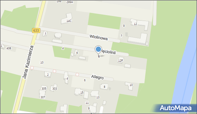 Stanisławów Pierwszy, Pięciolinii, 8, mapa Stanisławów Pierwszy