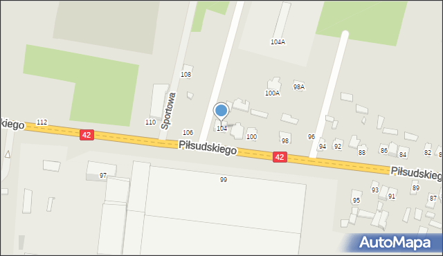 Stąporków, Piłsudskiego Józefa, marsz., 104, mapa Stąporków
