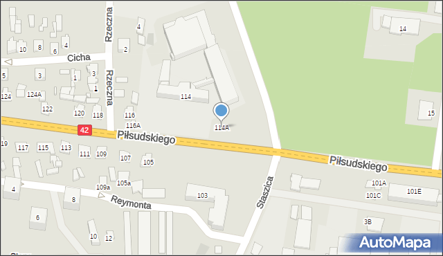 Stąporków, Piłsudskiego Józefa, marsz., 114A, mapa Stąporków