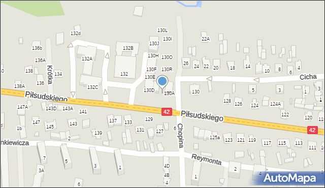 Stąporków, Piłsudskiego Józefa, marsz., 130B, mapa Stąporków