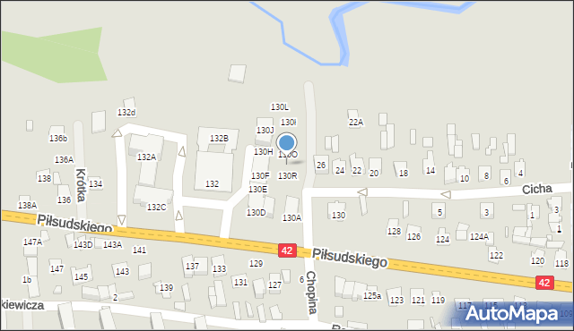 Stąporków, Piłsudskiego Józefa, marsz., 130P, mapa Stąporków