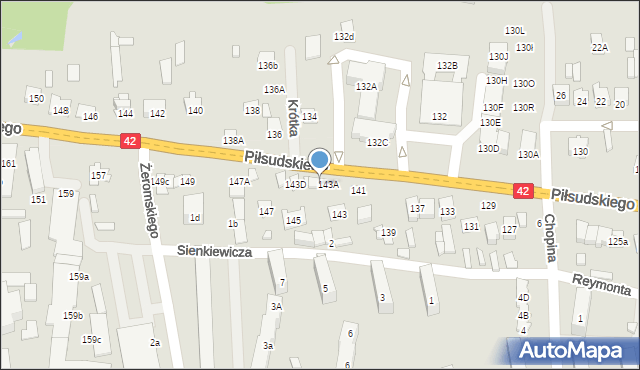 Stąporków, Piłsudskiego Józefa, marsz., 143B, mapa Stąporków