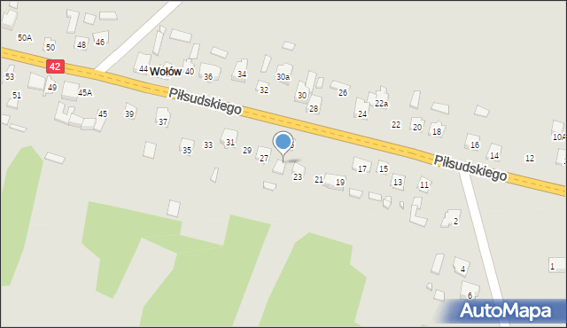 Stąporków, Piłsudskiego Józefa, marsz., 25A, mapa Stąporków