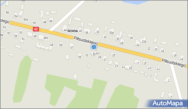 Stąporków, Piłsudskiego Józefa, marsz., 31, mapa Stąporków