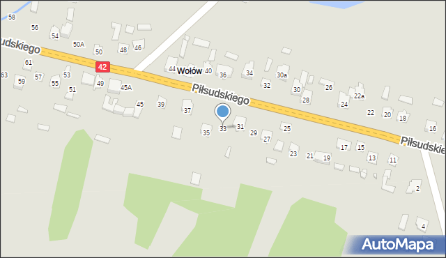 Stąporków, Piłsudskiego Józefa, marsz., 33, mapa Stąporków