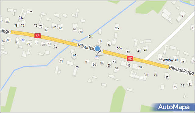 Stąporków, Piłsudskiego Józefa, marsz., 61, mapa Stąporków