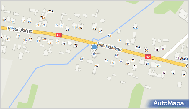 Stąporków, Piłsudskiego Józefa, marsz., 67, mapa Stąporków