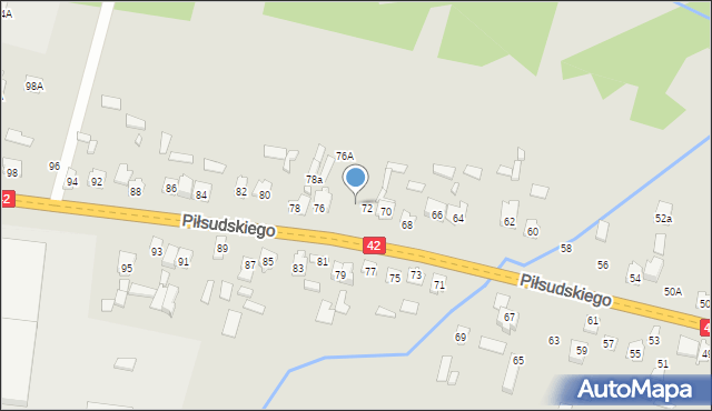 Stąporków, Piłsudskiego Józefa, marsz., 74, mapa Stąporków