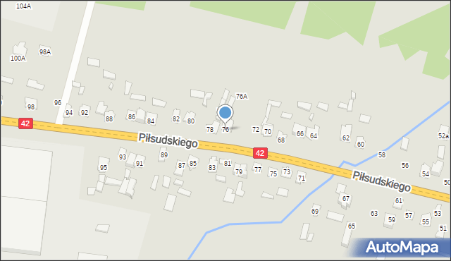 Stąporków, Piłsudskiego Józefa, marsz., 76, mapa Stąporków