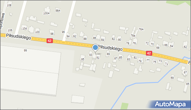 Stąporków, Piłsudskiego Józefa, marsz., 91A, mapa Stąporków