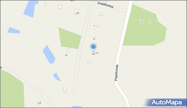 Stara Kiszewa, Piaskowa, 11, mapa Stara Kiszewa