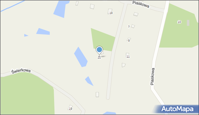 Stara Kiszewa, Piaskowa, 21, mapa Stara Kiszewa