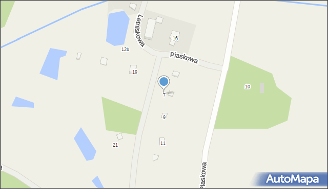 Stara Kiszewa, Piaskowa, 7, mapa Stara Kiszewa