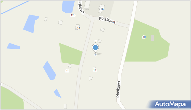 Stara Kiszewa, Piaskowa, 9, mapa Stara Kiszewa