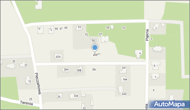 Stara Wieś, Pieczarkowa, 40d, mapa Stara Wieś