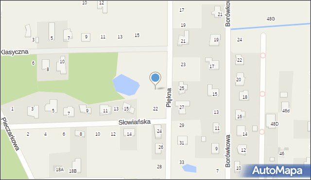 Stara Wieś, Piękna, 20, mapa Stara Wieś