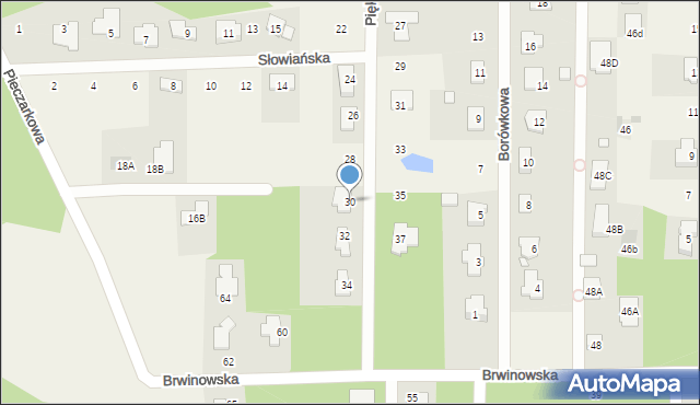 Stara Wieś, Piękna, 30, mapa Stara Wieś