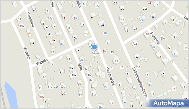 Starachowice, Piastowska, 11, mapa Starachowic