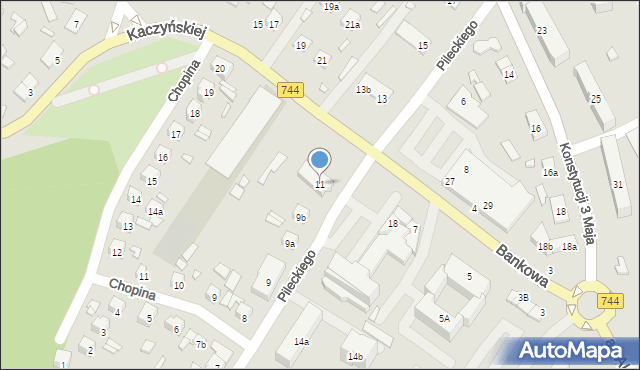 Starachowice, Pileckiego Witolda, rtm., 11, mapa Starachowic