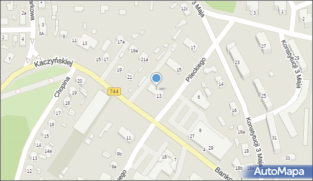 Starachowice, Pileckiego Witolda, rtm., 13c, mapa Starachowic