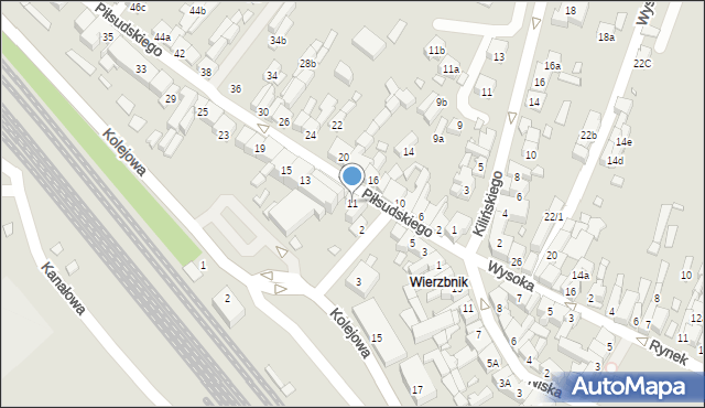 Starachowice, Piłsudskiego Józefa, marsz., 11, mapa Starachowic