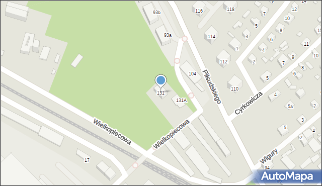 Starachowice, Piłsudskiego Józefa, marsz., 131, mapa Starachowic