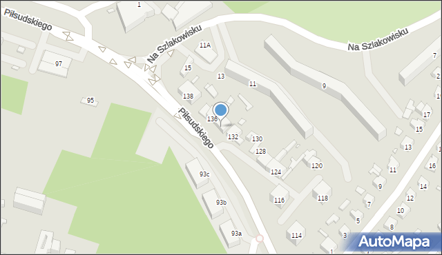 Starachowice, Piłsudskiego Józefa, marsz., 134, mapa Starachowic