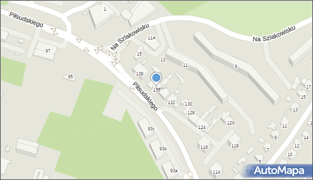 Starachowice, Piłsudskiego Józefa, marsz., 136, mapa Starachowic