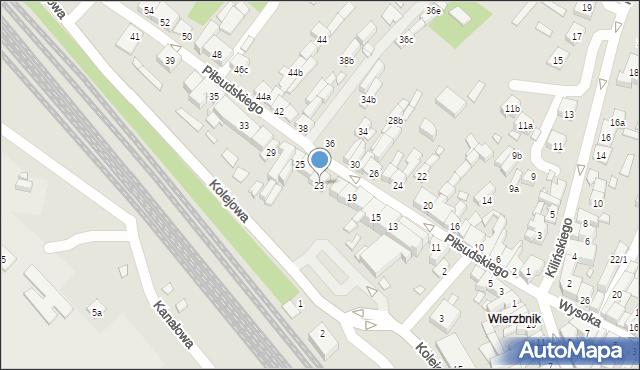 Starachowice, Piłsudskiego Józefa, marsz., 23, mapa Starachowic