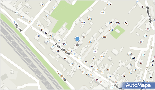 Starachowice, Piłsudskiego Józefa, marsz., 44b, mapa Starachowic