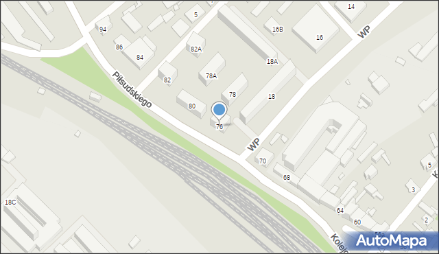 Starachowice, Piłsudskiego Józefa, marsz., 76, mapa Starachowic